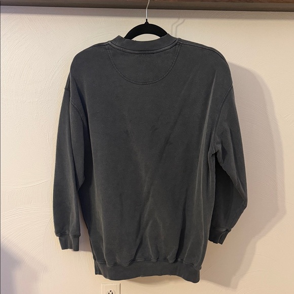 Anine Bing Charcoal Sweatshirt with White Lettering - Picture 2 of 5